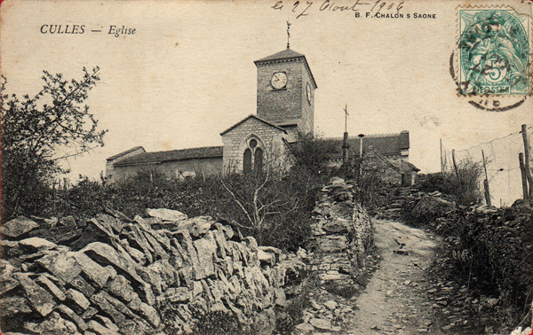 Carte postale de l'glise de Culles les Roches